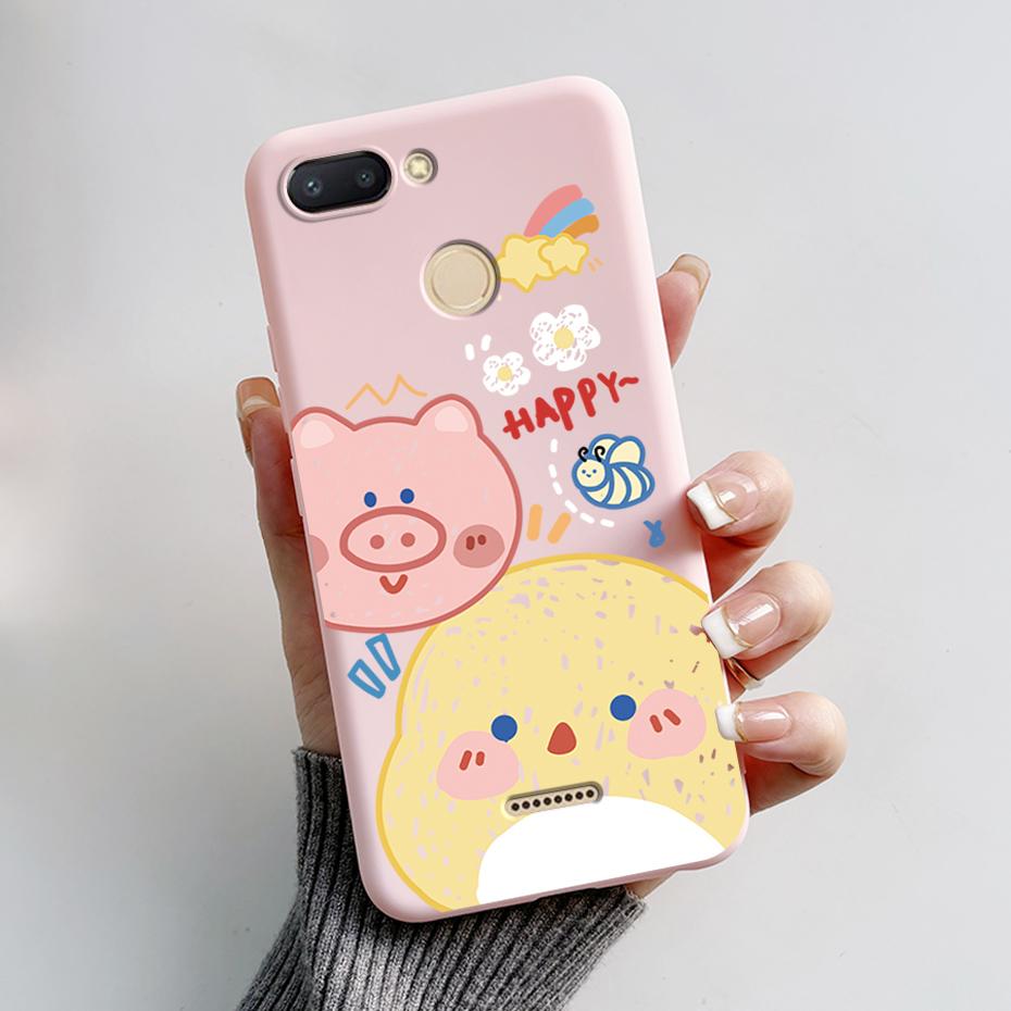 For Xiaomi Redmi 6 Case Redmi 6A Cute Cartoon Frog Back Cover Silicone Soft Phone Case For Xiaomi Redmi 6 6A Redmi6 Coque Bumper