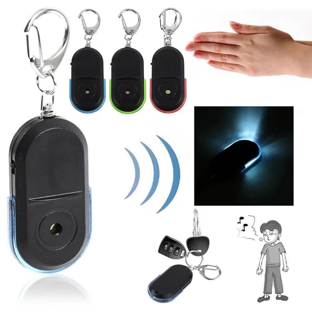 Anti-Lost Alarm Key Finder Locator Keychain Device Whistle Sound Finder LED Light Mini Anti Lost Key Finder Portable GPS Tracker