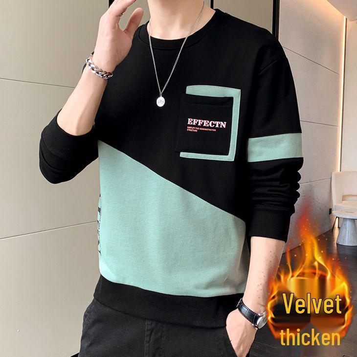 

Men s Two-Piece Sportswear Set: Thickened, Velvet-Lined Sweatshirt for Autumn/Winter Warmth. M (43-52 kg)
