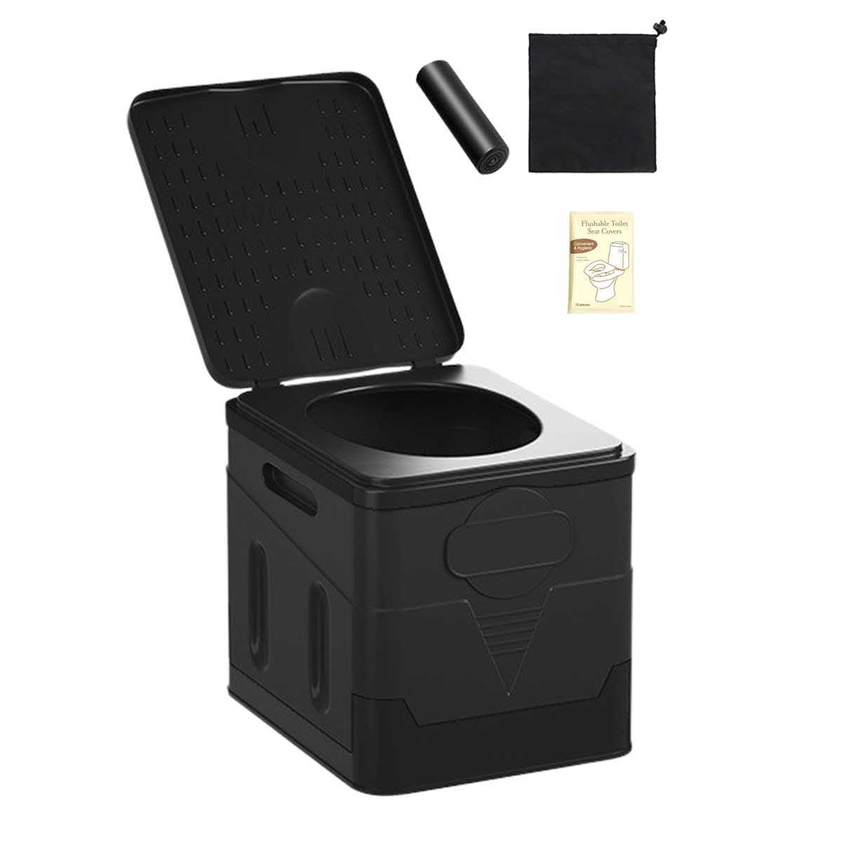 

iikuru Простой портативный туалет, аварийный туалет, туалет для медсестер, уличный туалет, предотвращение стихийных бедствий, складной мешок для мусора, набор мешков для мусора, складной компактный