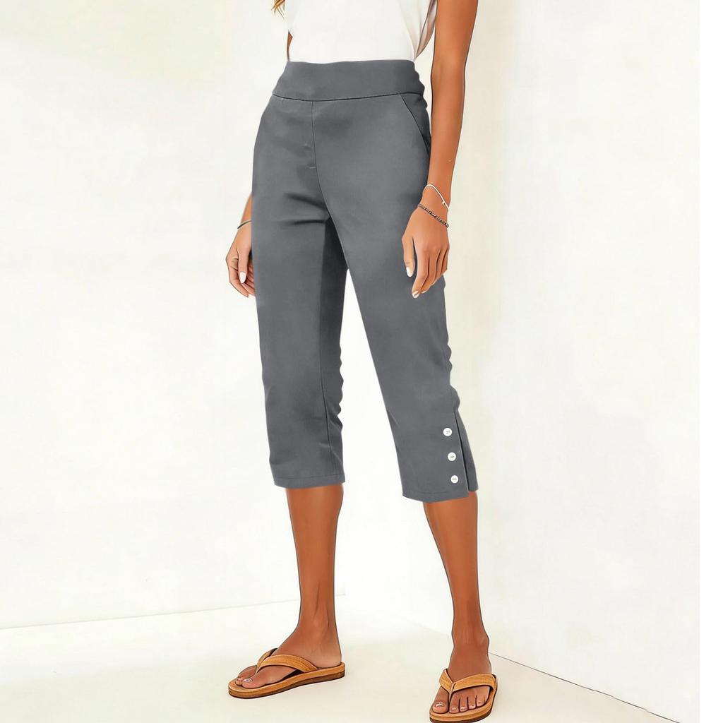 Women Casual Pants High Waisted Stretchy  Leggings  With Pockets