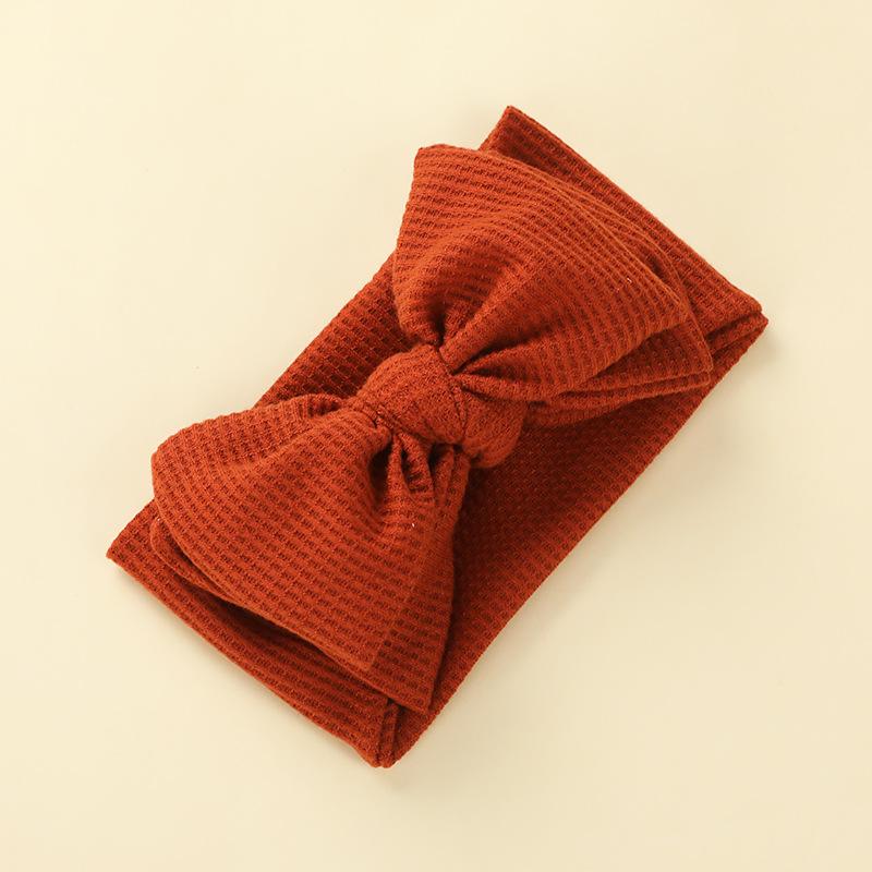 Doppellagiges großes Schleifen-Baby-Stirnband Neugeborene Baby-Mädchen Kinder Kopfschmuck Gestricktes Kinder-Haarband Turban Kopfbedeckung Haar-Accessoires