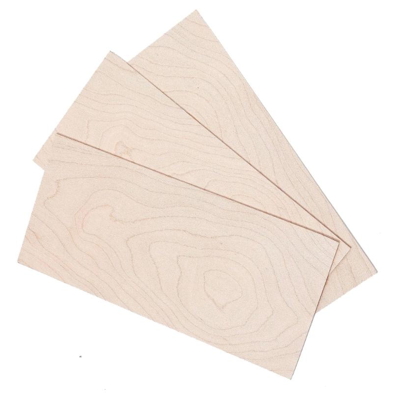 3 Pcs Maple Wood Guitar Head Veneer Shell Sheet Headplate Electric Guitar Neck Shims Plate Headstock Guitar Accessories