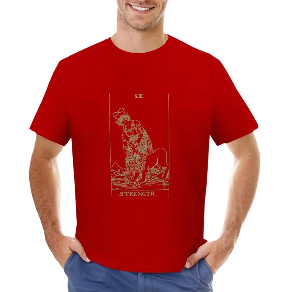 Golden Tarot - Strength T-shirt sports fans new edition mens clothing