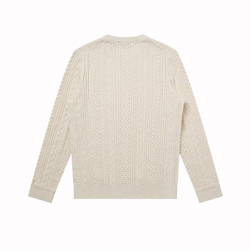 HAZZYS Men's Cable Knit Cotton-Wool Blend Sweater