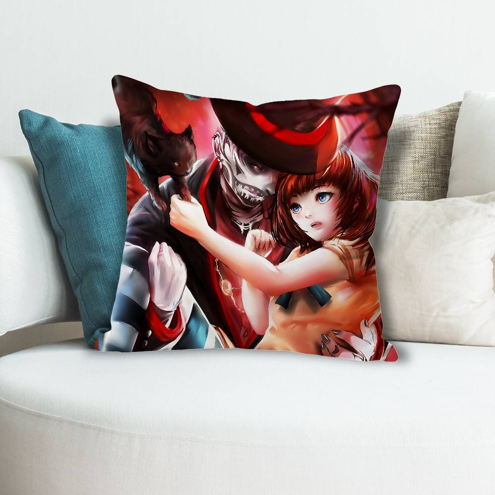 Game FFran Bow Anime Celebrity Merchandise AllMatch Printed Pillow Case Sofa Car Office Room Decoration Protector