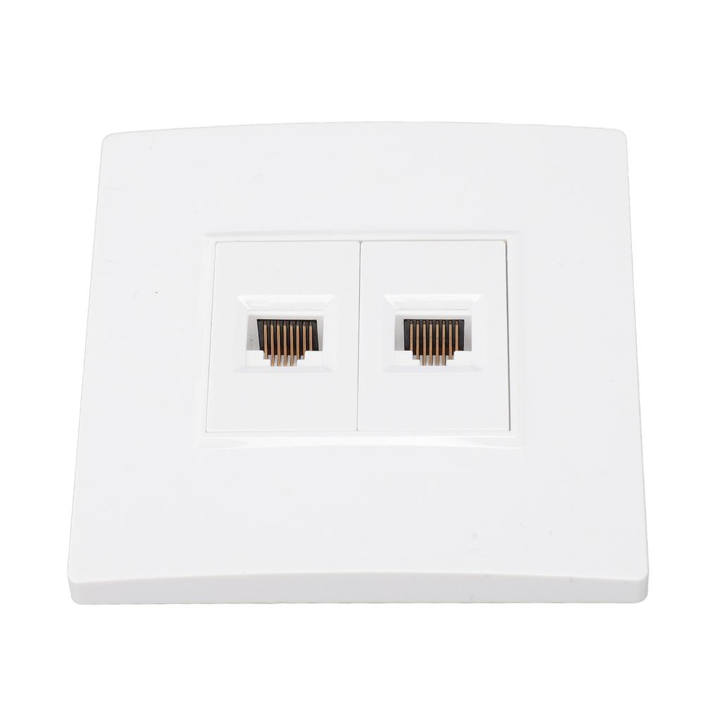 2 Port Cat 6 Ethernet Veggplate Avtakbar hunn- til hunn Ethernet Keystone-veggplate for Cat5