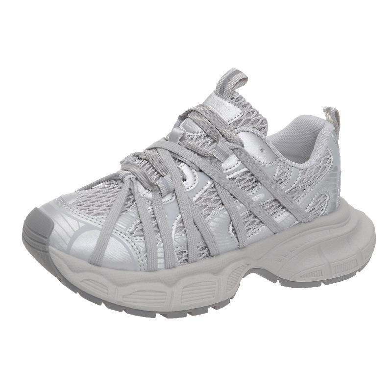 European Station Soft Leather Spider Strap Paris Daddy Shoes Women's 2025 Spring and Summer New Mesh Breathable Fashion Casual Shoes