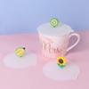 Cute Reusable Cap Silicone Cup Cover Leakproof Dustproof Suction Cup Cover