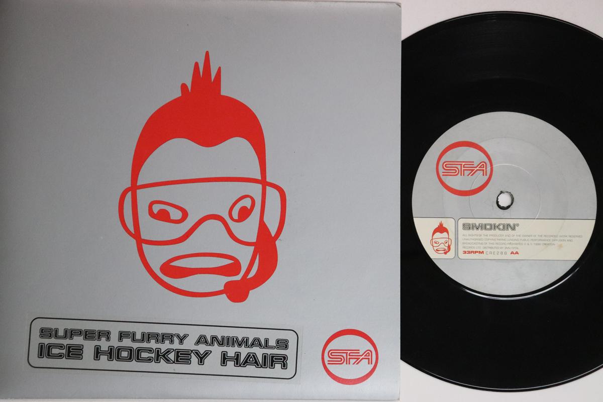 7inch Record SUPER FURRY ANIMALS  Ice Hockey Hair  Smokin CRE288 CREATION RECORD 1998 UK Rock Used