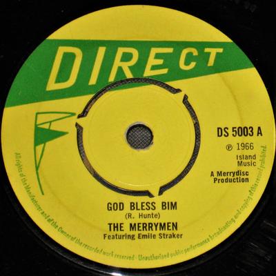 Disc de 7 inch MERRYMEN - God Bless Bim DS5003 Direct 1966 UK Pop Folosit