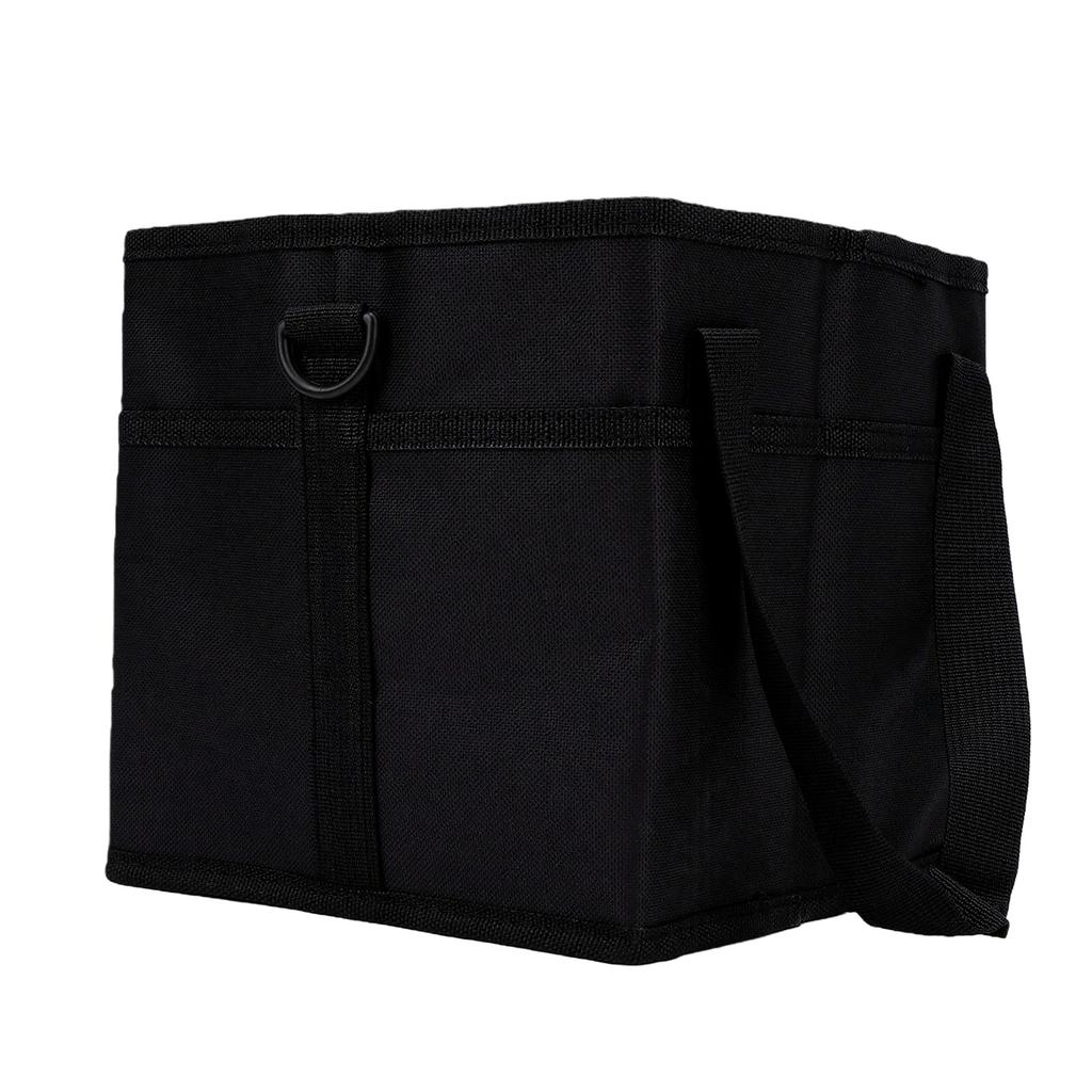 Insulated Drink Carrier Bag with Handle Reusable 4 Compartment Drink Holder Bag for Travel Camping Picnic Black