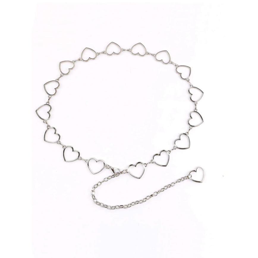 

Модные серебристые ремни-бабочки для женщин 110 см Гладкие металлические цепочки Летние ремни для платьев