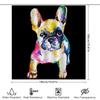 Colorful French Bulldog Shower Curtain Watercolor Pet Decor Modern Bathroom Accessories Waterproof Fabric Home Decoration Item I