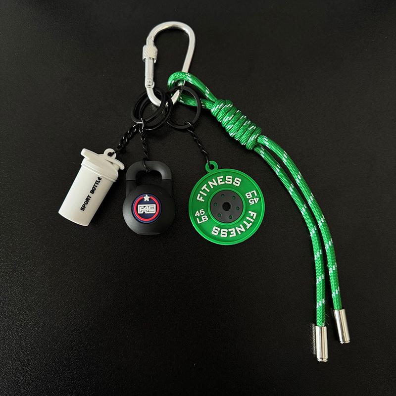 Y2K  Sports Fitness Bag Pendant Mini Dumbbell Water Cup Keychain Camera Mobile Phone Backpack Accessories For Men Women