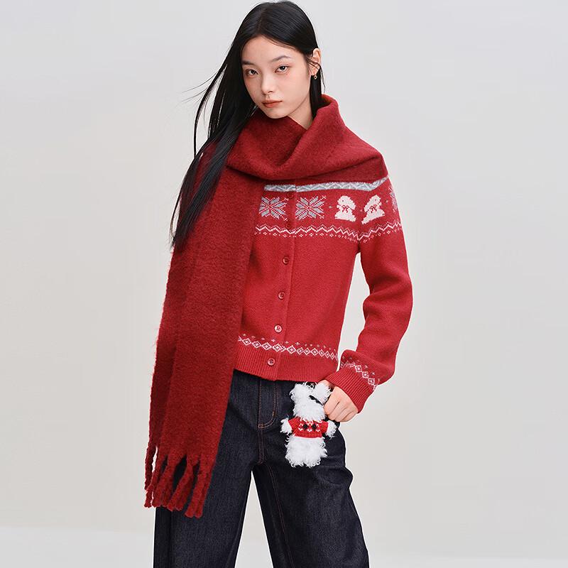 

Ledian Fair Isle Cartoon Rabbit Knit Cardigan L