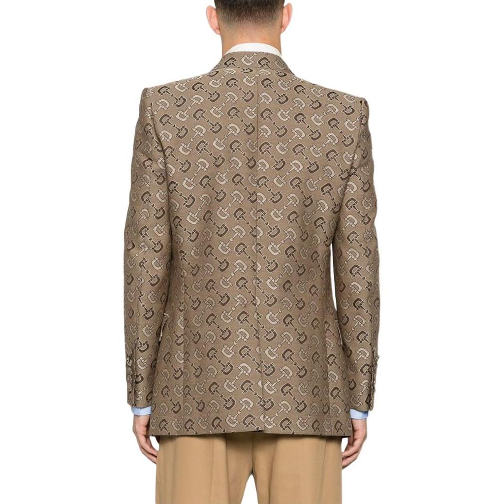 Gucci Gg Pattern Double Breasted Jacket 705284-ZAKIV-9549