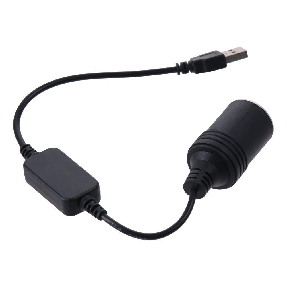 2Pcs Car Assessories Parts 5V To 12V Car Lighter Socket Black Female Plug Converter USB Cable For Car