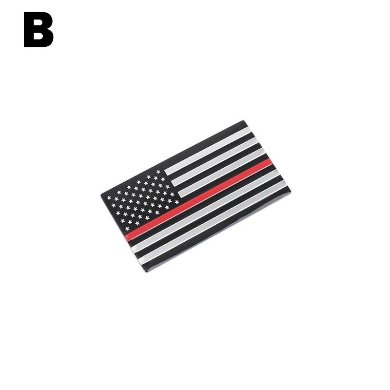 2Pcs Automobile Motorcycle Exterior Accessories United States Of America USA National Flag Aluminum Alloy Emblem Badge Car Stickers