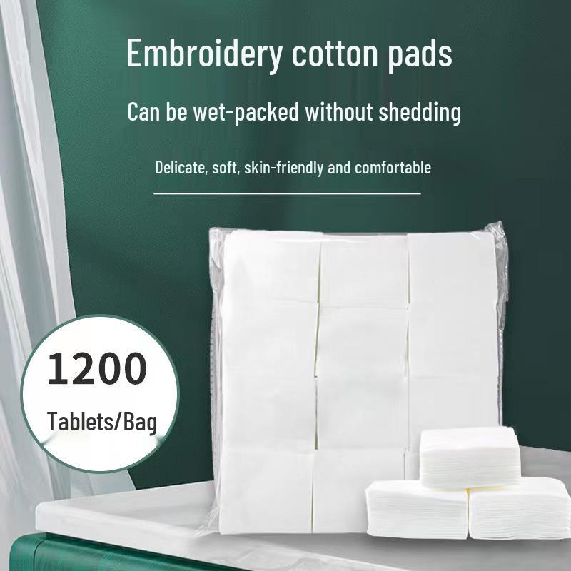 

Безворсовые ватные диски для снятия тату-макияжа - 1200 штук с коробкой для хранения