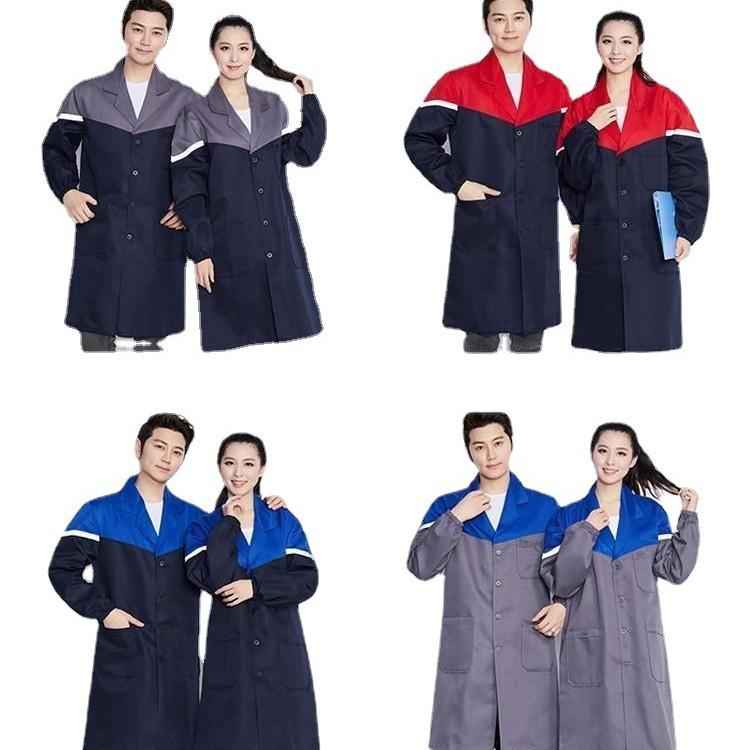Unisex Blue Smock: Long, Wear-Resistant, Dirt-Resistant Labor Protection for Autumn/Winter - Ideal for Warehouse Management and Handling.
