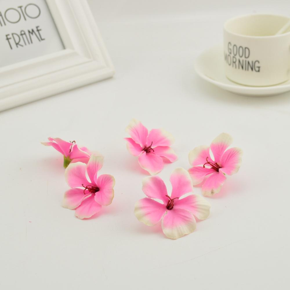 20PCS Cheap Artificial Flowers Orchid for Home Wedding Decoration Accessories Pompon DIY Wreath Needlework Silk Cherry Roses