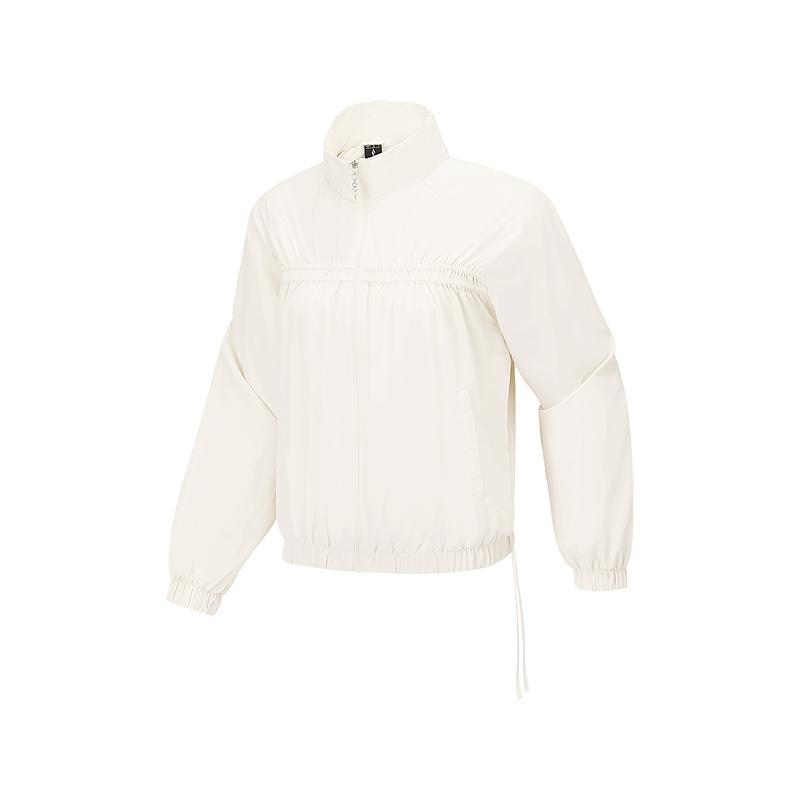 Skechers Fashionable Versatile Soft Loose Jacket Women Jackets Cotton-Candy-White L225W095-0074 S