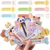 100/200pcs 10.5cm Paper Ruler Bookmarks Cute Animal Pattern Multifunctional Ruler Bookmark Stationery Gift Rewards for Students