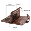 Retro Men's Cowhide Wallet Genuine Leather Men RIFD Long Wallet Large Capacity Multiple Card Slots Casual Portable Coins Purse Durable Card Holder