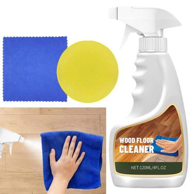 Wood Floor Cleaner 120ml Powerful Wood Floor Cleaner Spray Deodorizing Spray Liquid Cleaning Supplies With Sponge And Towel