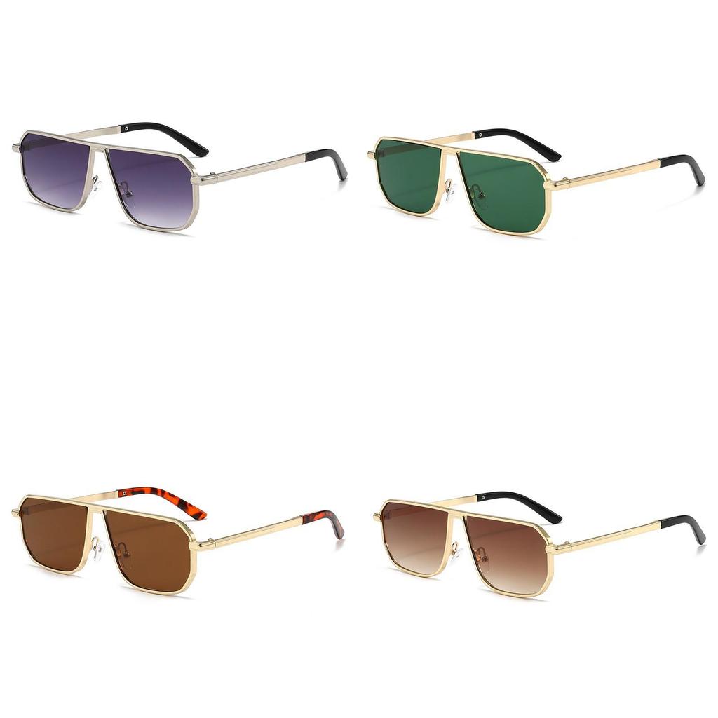 Geometric Square Sunglasses For Men With Uv400 Protection For Outdoor Driving And Fashion