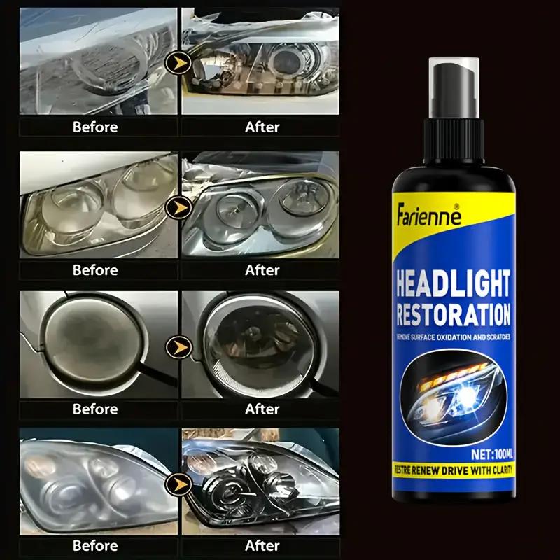 Ceramic headlight repair set, advanced automotive headlight repair tool - remove yellowing and oxidation, restore clarity
