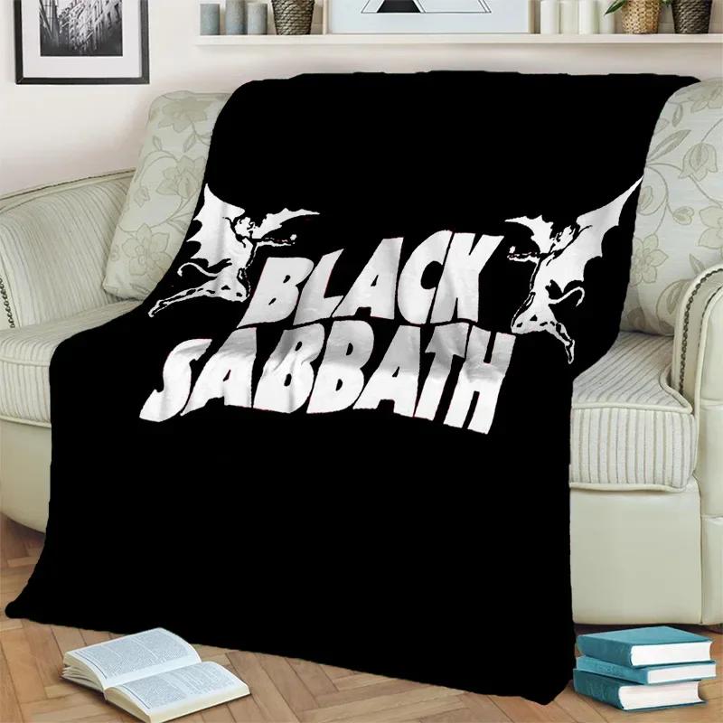 3D BLACK SABBATH Heavy Metal Rock Blanket,Soft Throw Blanket for Home Bedroom Bed Sofa Picnic Travel Office Cover Blanket Kids