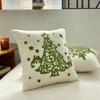 INS Style Throw Pillowcover Red Cushion Cover Soft Christmas Plush Pillowcase  Sofa/Bed