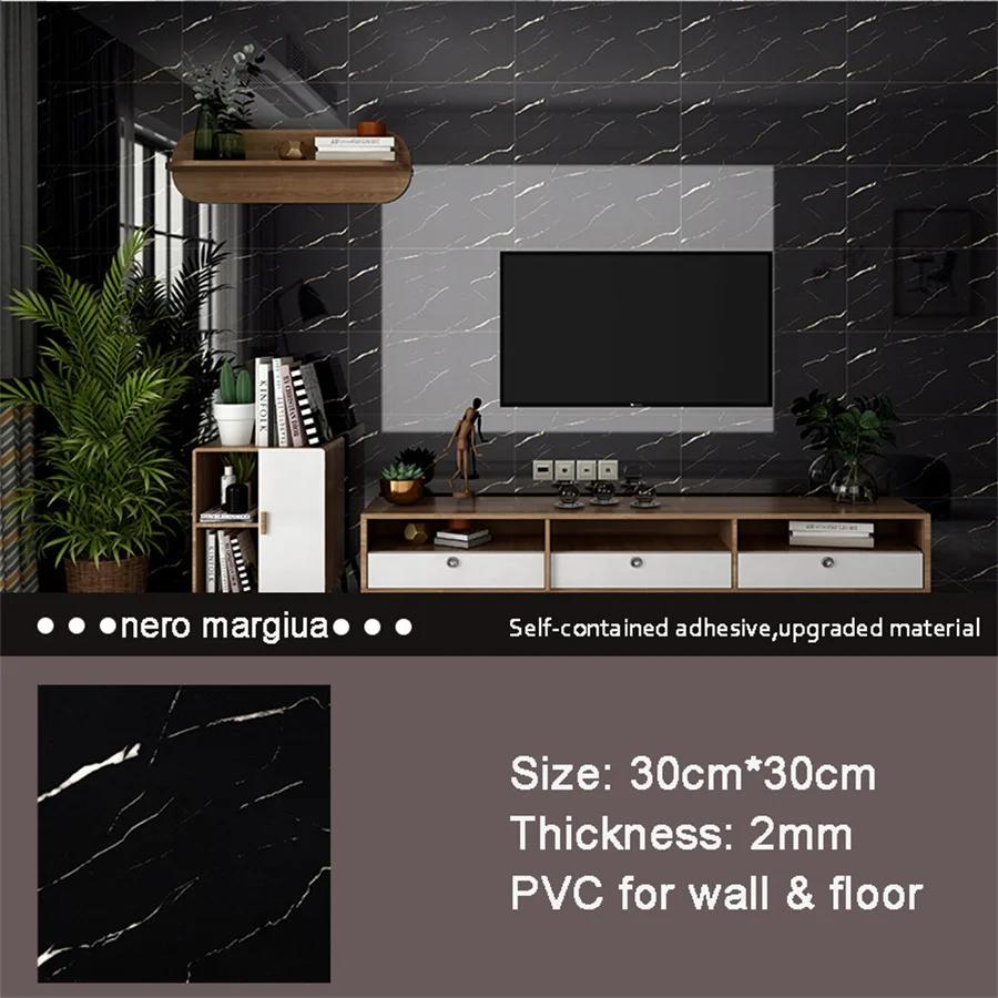 10/20pcs PVC Imitation Marble Floor Stickers Self-adhesive Wall Stickers Waterproof Bathroom Living room Moden Decoration Decals