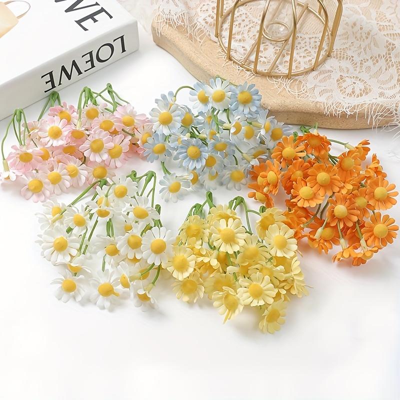 Mini Artificial Chrysanthemums - Plastic Fade-Resistant Flowers for DIY Home Decor Wedding Centerpieces Fall Table Arrangements