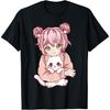 Anime Mädchen Katze Katzen Kawaii T-Shirt