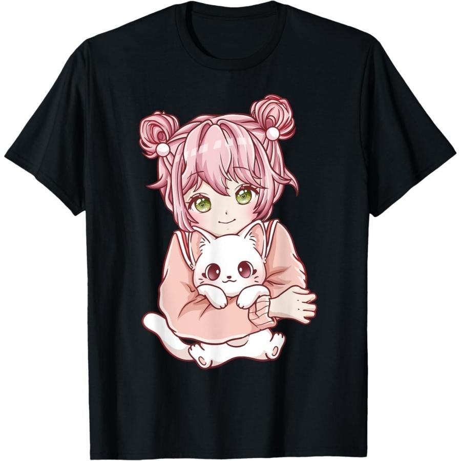 

Anime Girl Cat Cats Kawaii T-Shirt XXXXXL різнокольоровий