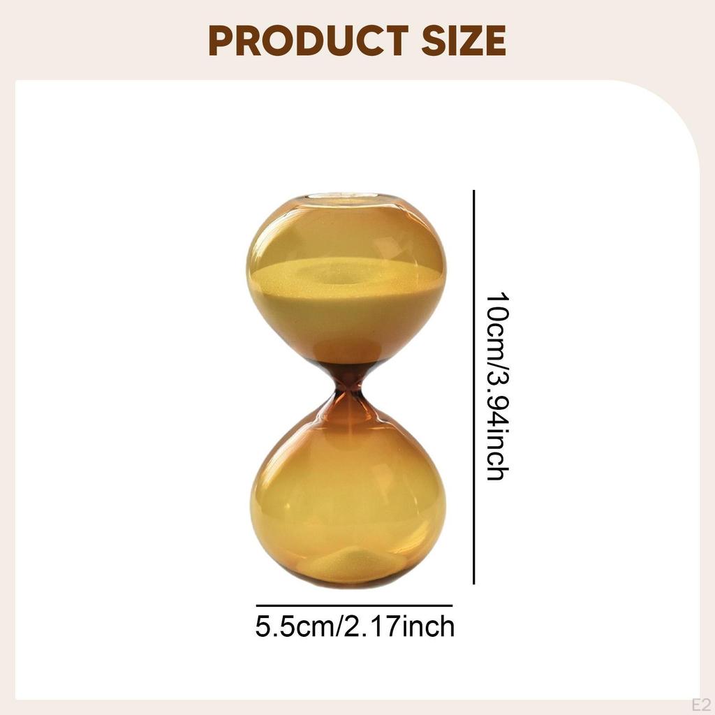 Hourglass Timer Amber Color Collectible Trendy Sandglass Decorative for Early Education Center
