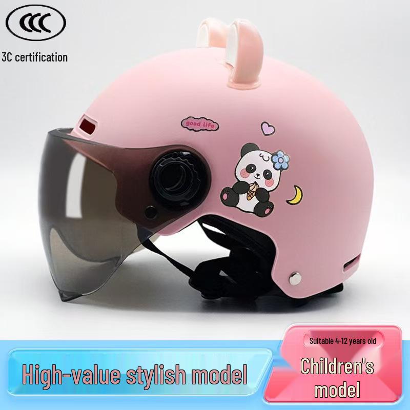 3C Certified Kids' Electric Bike Helmet: Cute, Breathable, Lightweight, Sun-Protective for Boys & Girls