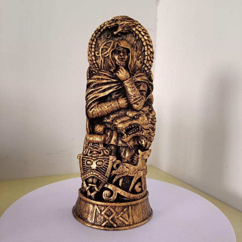 Carving Nordic Gods Sculpture Resin Crafts Myths and Legends Statue Home Decoration