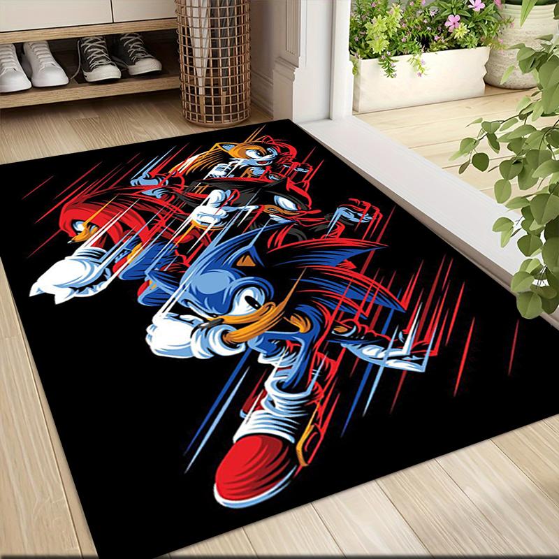 1Pc Sonic Adventure Team Sonic Carpet Rug Customizable Soft Washable Antislip Home Living Room Sofa Mats Personalized Rug 0917237