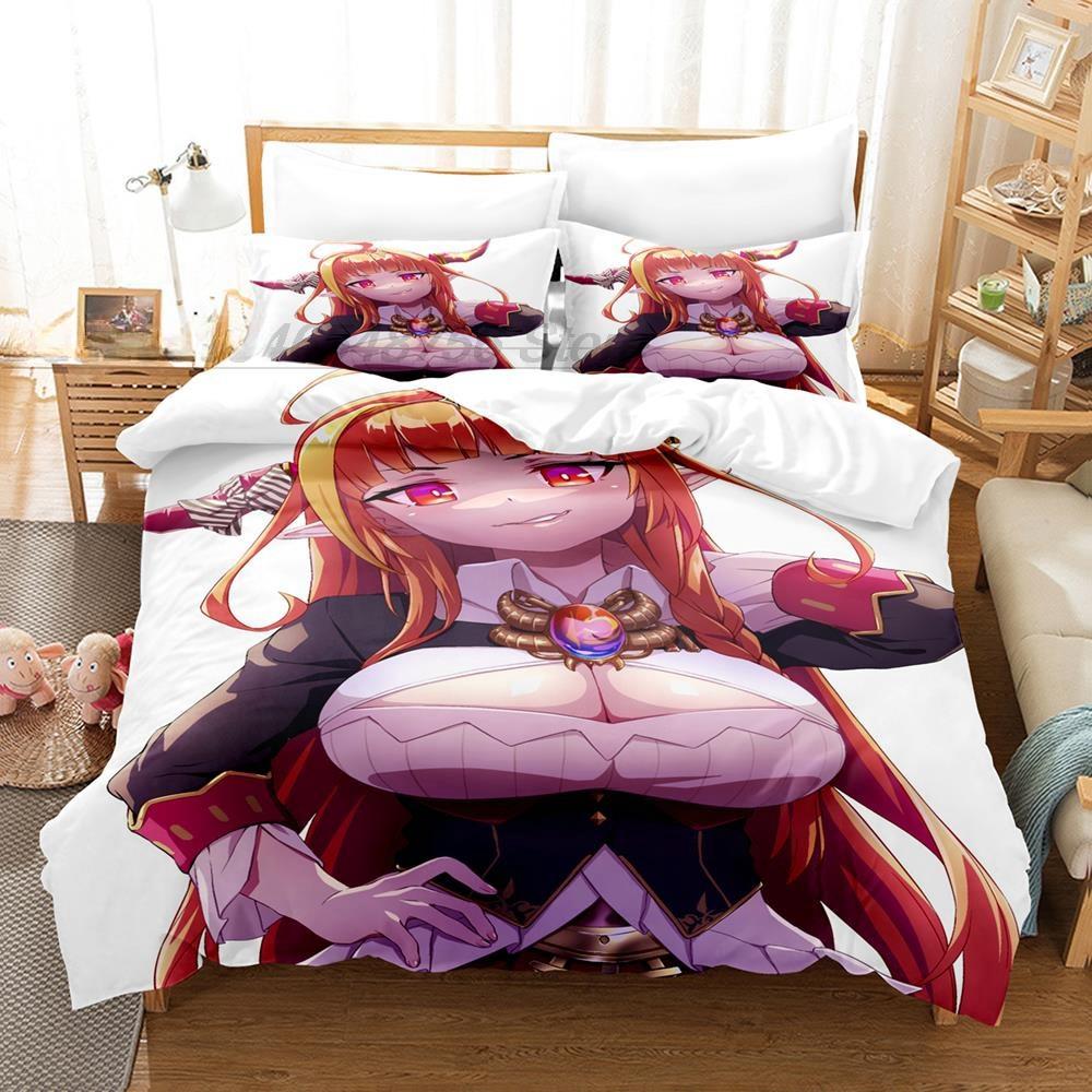 3D Printing Anime Kawaii Girls Kiryuu Coco Bedding Set Single Twin Full Queen King Size Bed Set Teenager Bedroom Duvetcover Sets