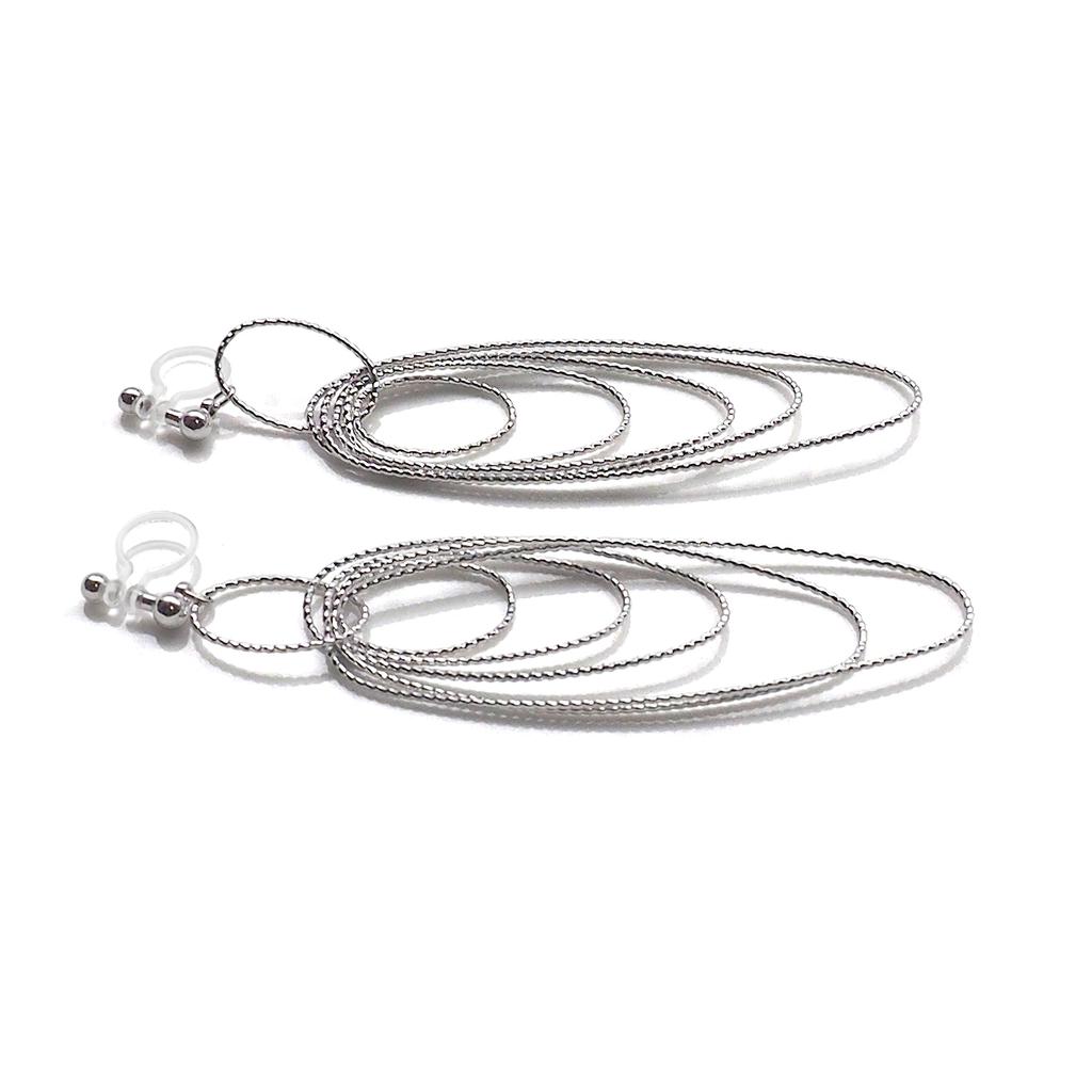 Náušnice zapíchnuté stříbrné dospělé pryskyřice Miyabi Grace Miyabi Grace dámské, stylové, oblíbené, nenapichované náušnice, elegantní, jemné, houpavé, metalické,