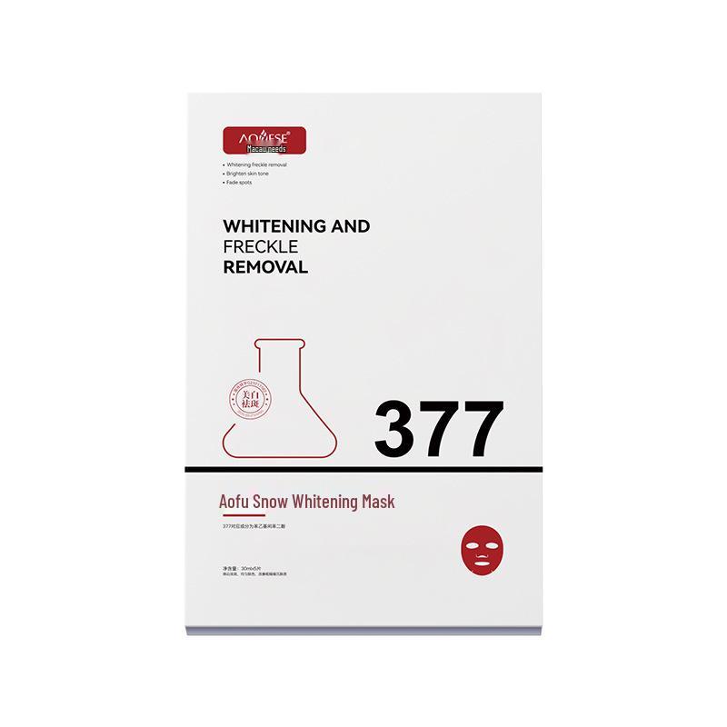 Aofu Xue Freckle Removal & Whitening Mask with Niacinamide 377 - Brightens Skin Tone, Revitalizes Dullness, and Hydrates.