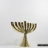 Creative Metal Candle Holder Nine Gold Geometric Twist Candle Stands Candlestick Fishtail Centerpieces Home Decoration