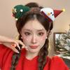 2025 Cute Christmas Snowman & Reindeer Cartoon Plush Headband - Fun Holiday Hair Accessory
