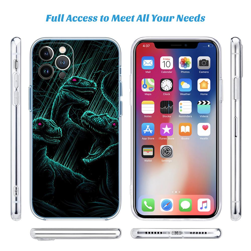 LO31 Dinosaur Transparent Phone Case for LG K22 K30 K40 K40S K41 K42 K50 K50S K51 K51S K52 K61 K62 K71 K92 Q60 Q61 V40 V50 V60