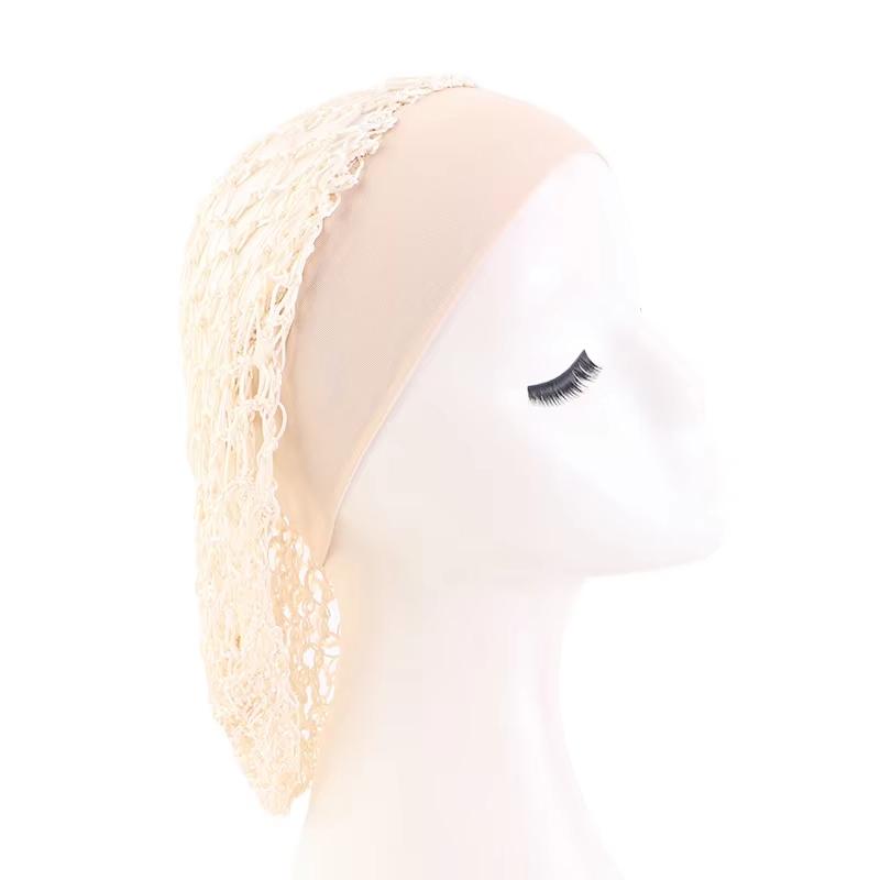 1pc Women's Hair Net Elastic Wide Band Mesh Wig Tool Soft Rayon Breathable Crochet Hair Net Accessories