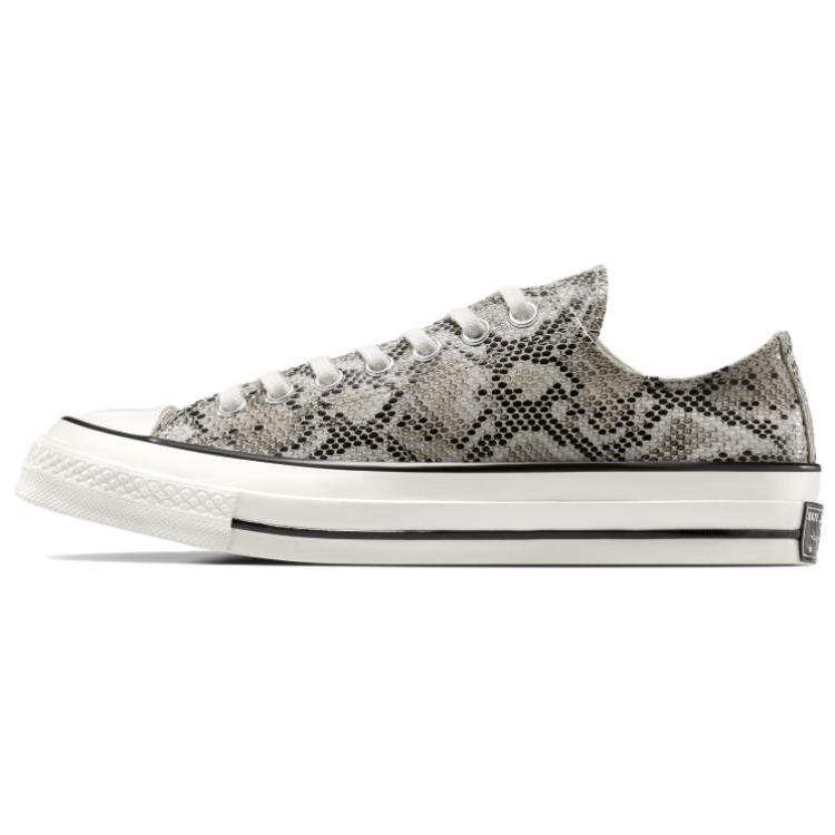 

Converse Chuck 70 Faux Snakeskin Fashion Comfortable Non-Slip Durable Low-Top Skate Shoes Unisex sneaker Gray A13434C 41.5